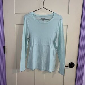 Women's Light Aqua Long Sleeve Top